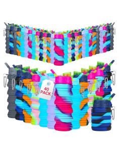 Botellas de Agua Plegables Sunnyray 40 Pack 500ml Silicona