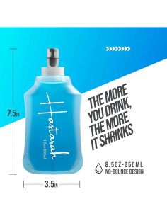 Botella de Agua Colapsable Hastarah 250ml - Paquete Doble 2