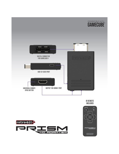 Adaptador HDMI Retro-Bit para GameCube 1080P - Plug and Play