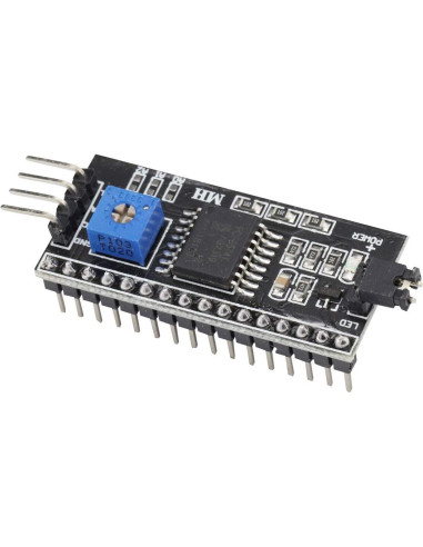 2 Módulos LCD 1602 Azul + 2 Interfaz I2C 8P Macho/Hembra