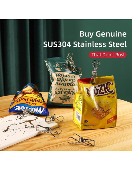 Pinzas de Ropa de Acero Inoxidable AoHu - 28 Piezas 6.6 cm