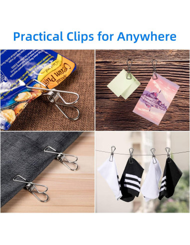 Pinzas de Ropa de Acero Inoxidable AoHu - 28 Piezas 6.6 cm