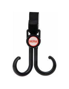 Ganchos Ajustables Nuby 2 en 1 para Cochecito y Auto - 8 Piezas