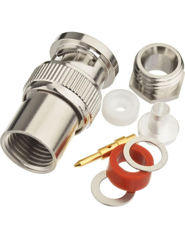 Conector BNC macho soldador Eightwood 10-pack RG58 RG142