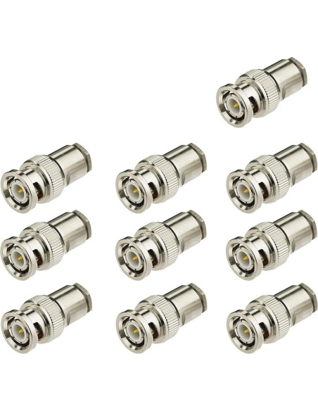Conector BNC macho soldador Eightwood 10-pack RG58 RG142