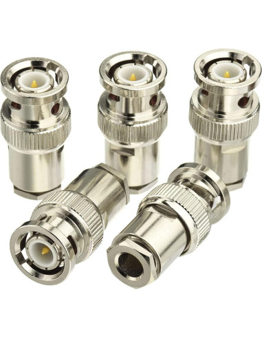 Conector BNC macho soldador Eightwood 10-pack RG58 RG142