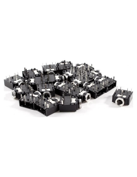 Conector Estéreo 3.5mm uxcell 20 Pcs 5 Pines Montaje PCB