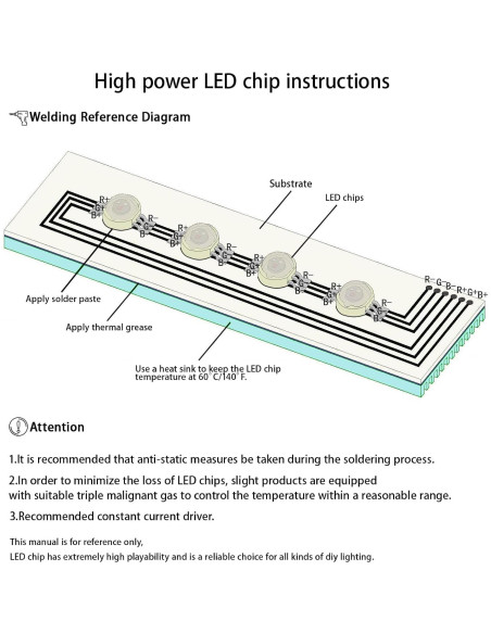 10 Pcs LED Infrarrojo 740nm 3W Chip Alta Potencia LEDGUHON