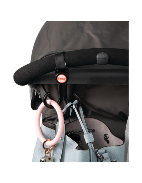 Ganchos Ajustables Nuby 2 en 1 para Cochecito y Auto - 8 Piezas