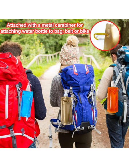 Paquete de 10 Botellas de Agua Plegables Smilixin 480ml