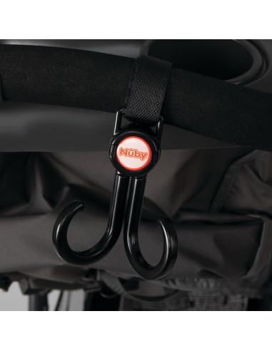 Ganchos Ajustables Nuby 2 en 1 para Cochecito y Auto - 8 Piezas