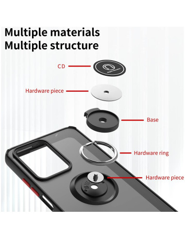 Funda QUIETIP para ZTE Blade V70 Max con Soporte y Protector