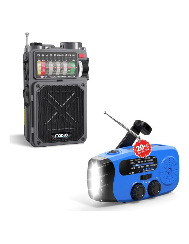 Radio Solar y de Manivela Emgykit 2000mAh + Bluetooth 4000mAh