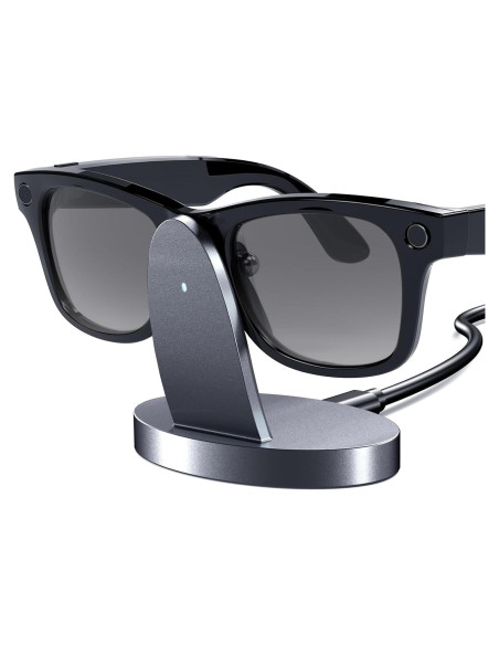 Base de Carga Inalámbrica Ray-Ban Meta, Soporte Portátil Gris