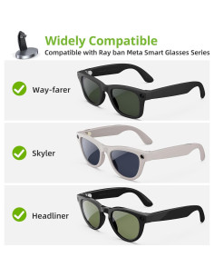 Base de Carga Inalámbrica Ray-Ban Meta, Soporte Portátil Gris 2