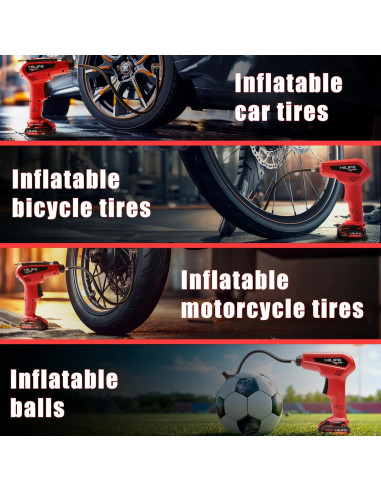 Inflador de Neumáticos Inalámbrico HILIPE 12V Portátil
