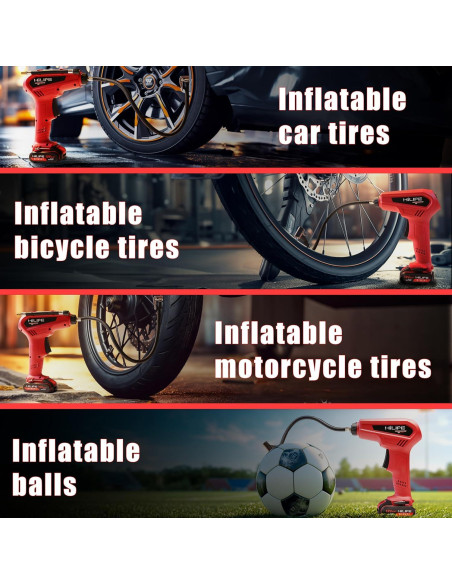 Inflador de Neumáticos Inalámbrico HILIPE 12V Portátil