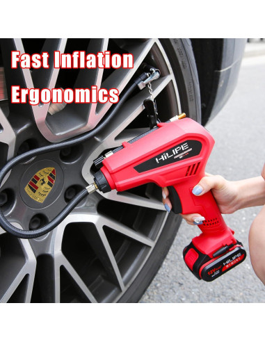 Inflador de Neumáticos Inalámbrico HILIPE 12V Portátil