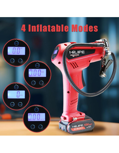 Inflador de Neumáticos Inalámbrico HILIPE 12V Portátil