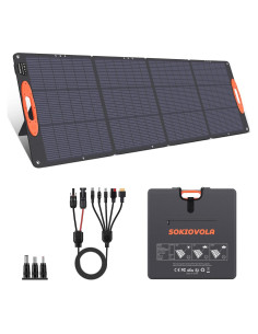 Panel Solar Plegable SOKIOVOLA 200W Alta Eficiencia IP68