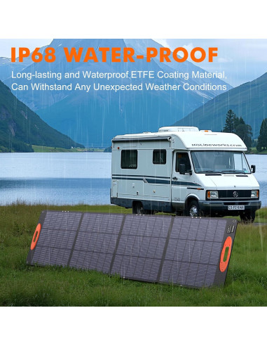 Panel Solar Plegable SOKIOVOLA 200W Alta Eficiencia IP68