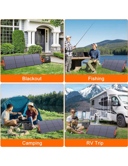 Panel Solar Plegable SOKIOVOLA 200W Alta Eficiencia IP68