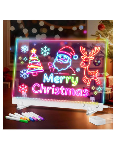 Tablero de Notas LED Gift4U 35x25 cm 7 Colores 4 Modos