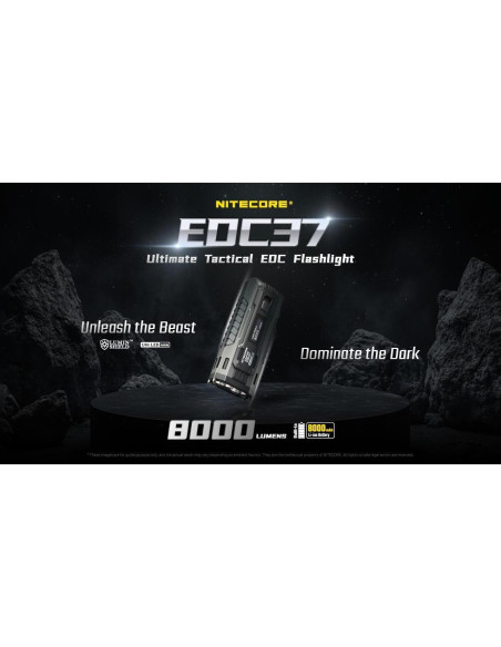 Linterna Nitecore EDC37 8000 Lúmenes Recargable USB-C