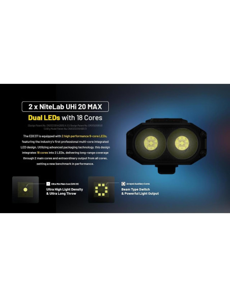 Linterna Nitecore EDC37 8000 Lúmenes Recargable USB-C