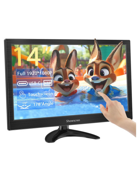 Monitor Portátil 14" FHD Táctil IPS Kenowa 1080P HDMI USB-C