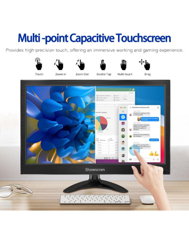 Monitor Portátil 14" FHD Táctil IPS Kenowa 1080P HDMI USB-C