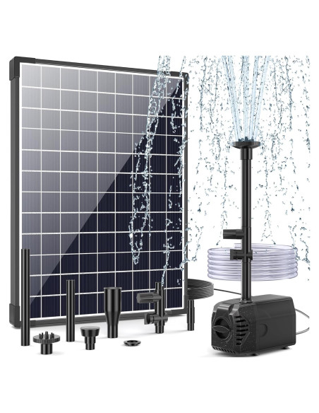Bomba de Agua Solar POPOSOAP 25W con Flujo Ajustable