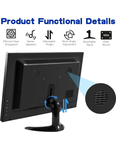 Monitor Portátil 14" FHD Táctil IPS Kenowa 1080P HDMI USB-C