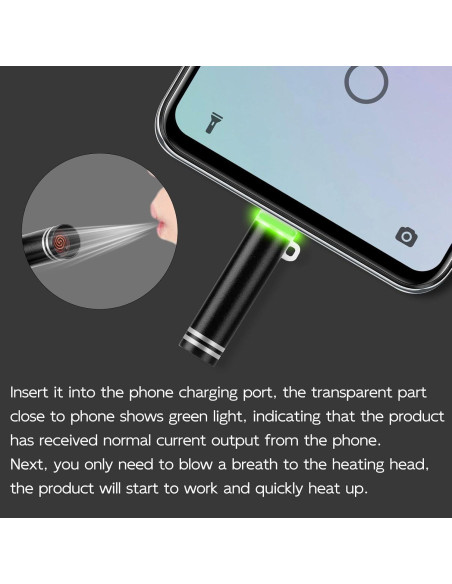 Encendedor Eléctrico Kingmall Blowing it II USB-C a Prueba de Viento