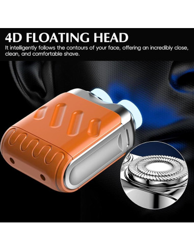 Afeitadora Eléctrica Mini Portátil R-12 USB Blanca