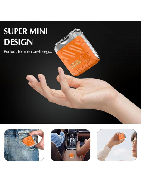 Afeitadora Eléctrica Mini Portátil R-12 USB Blanca