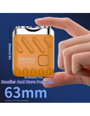 Afeitadora Eléctrica Mini Portátil R-12 USB Blanca