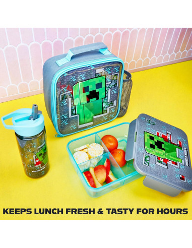 Set de Almuerzo Get Trend Minecraft 3 Piezas Aislado Niños