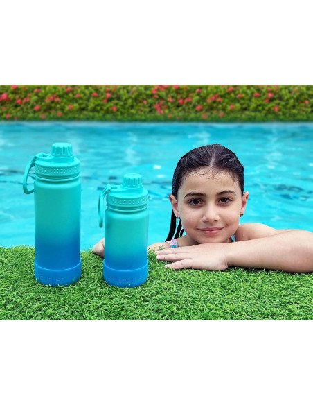 Botella de Agua Aislada 12 oz CHILLOUT LIFE Azul Océano