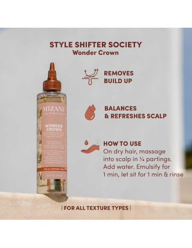 Limpiador de cuero cabelludo Mizani Wonder Crown 272g - Estimula crecimiento