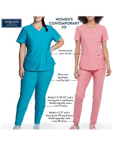 Pantalón Scrubs Mujer Cherokee CK095 Stretch 360 Olivo