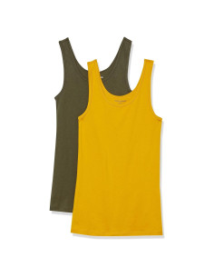 Camiseta Sin Mangas Ajustada Amazon Essentials Mujeres 2 Pzas
