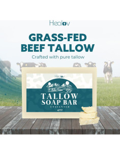 Jabón Natural de Grasa Alimentada con Pasto Healov 108g 2