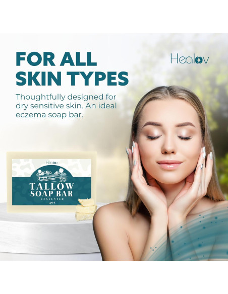Jabón Natural de Grasa Alimentada con Pasto Healov 108g