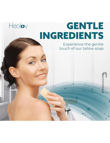 Jabón Natural de Grasa Alimentada con Pasto Healov 108g