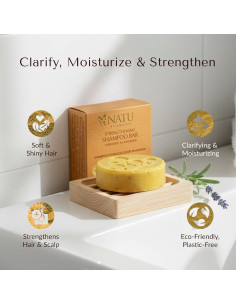 Champú Sólido Fortalecedor NATÚ BOTANICALS 65g - Cúrcuma y Lavanda 2