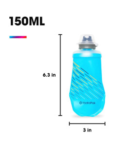 Botella Plegable HydraPak SoftFlask 150ml Libre BPA Azul 2