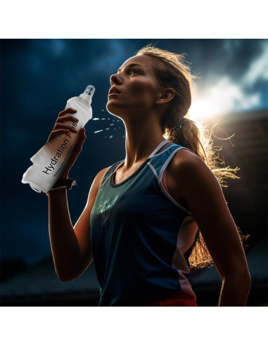 Botella de Agua Colapsable WILDREEDS 500ml Blanca TPU