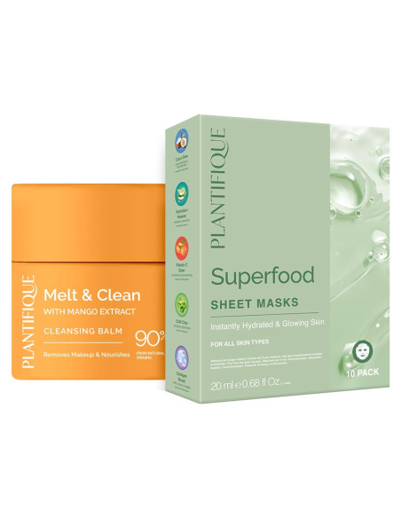Bálsamo Limpiador Plantifique con Mango y Papaya 150ml + 10 Mascarillas