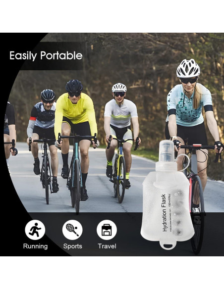 Botella de Agua Colapsable WILDREEDS 500ml Blanca TPU